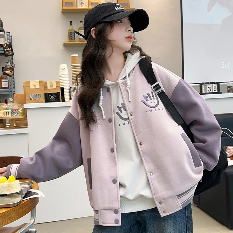 女童外套秋款2025新款韩版时尚儿童棒球服8-15岁中大童小女孩衣服