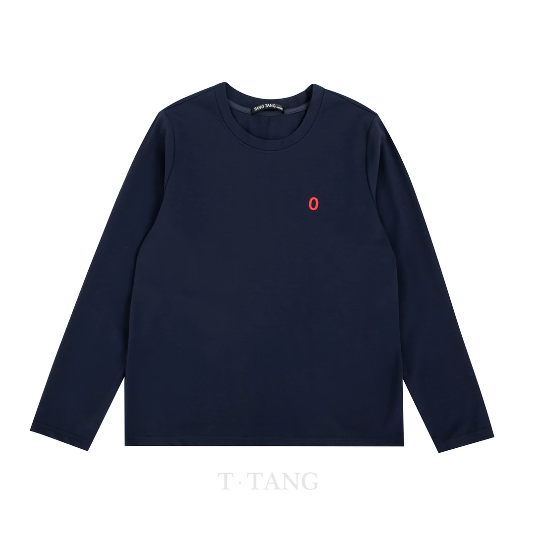 FL秋季节约纯色舒适亲肤百搭圆领套头显瘦长袖打底T恤【5059】