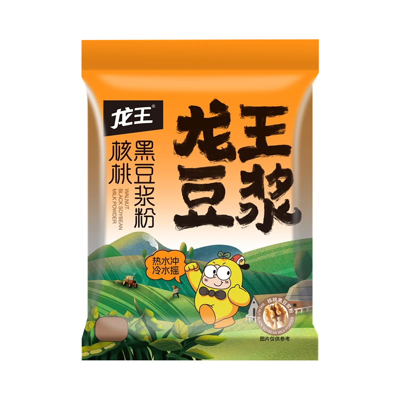 龙王黑豆浆粉核桃口味210g*2袋独立小包装速溶冲饮营养早餐