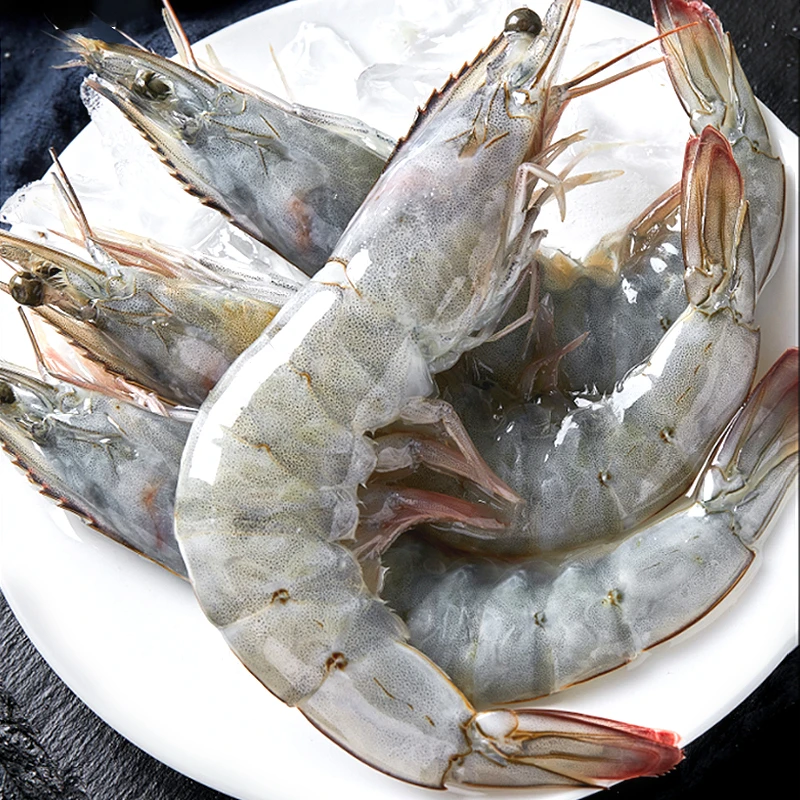 优到40/50大虾 海水白虾对虾  厄瓜多尔盐冻白虾 净重2.8斤