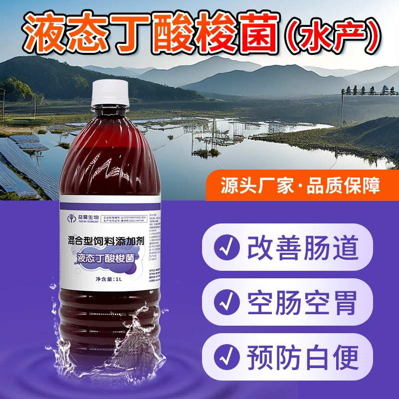 丁酸梭菌原液鱼虾蟹水产养殖专用调水净水调理肠道提高免疫有益菌