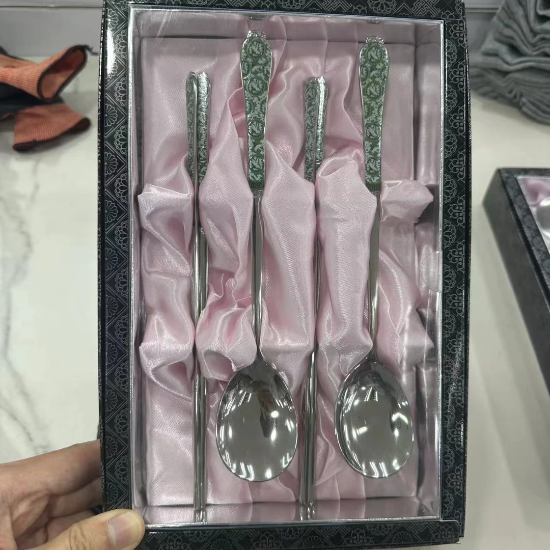 韩国原装进口-304不锈钢勺子筷子