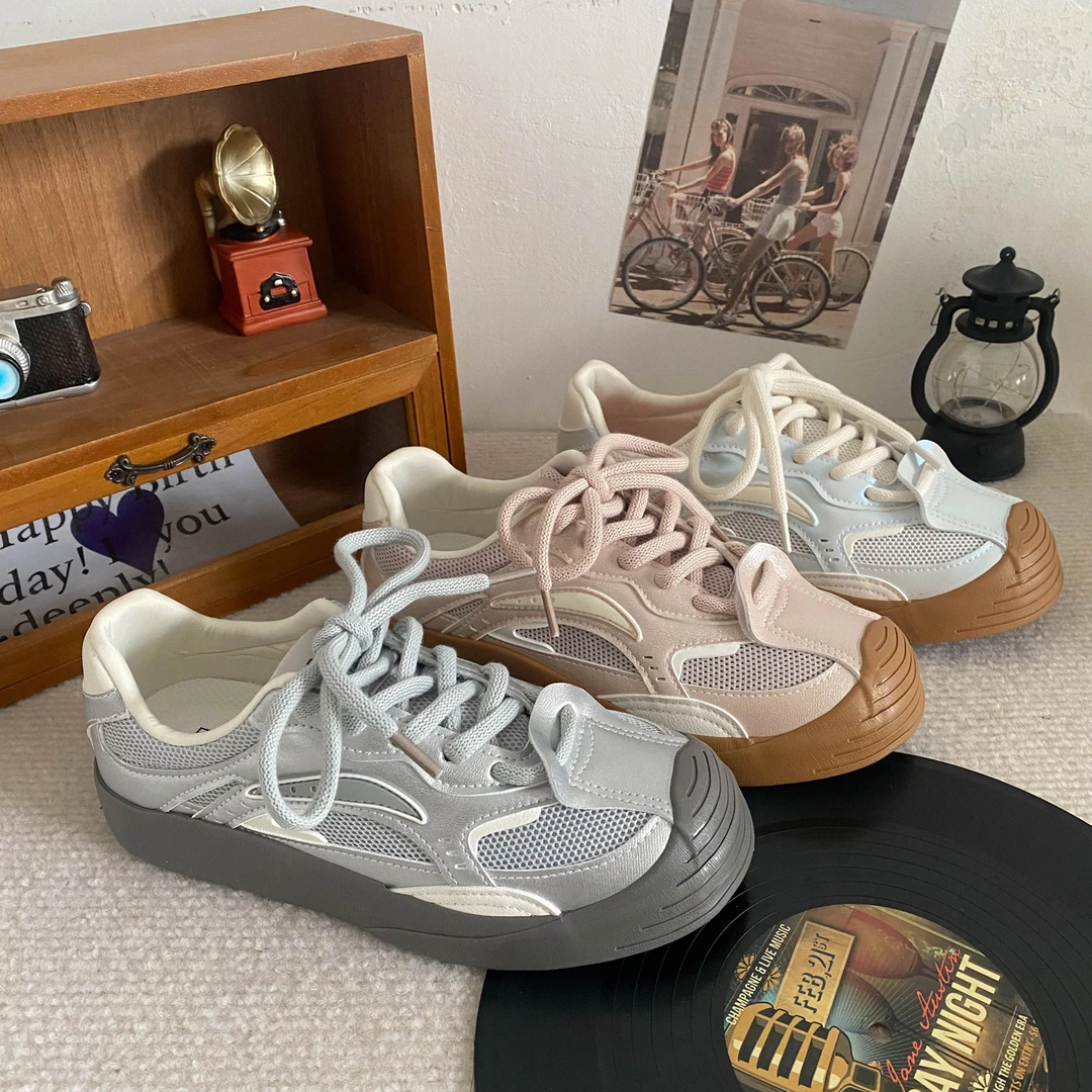 网面透气德训鞋女夏季百搭小众2024新款夏季透气爆款板鞋BE-6738