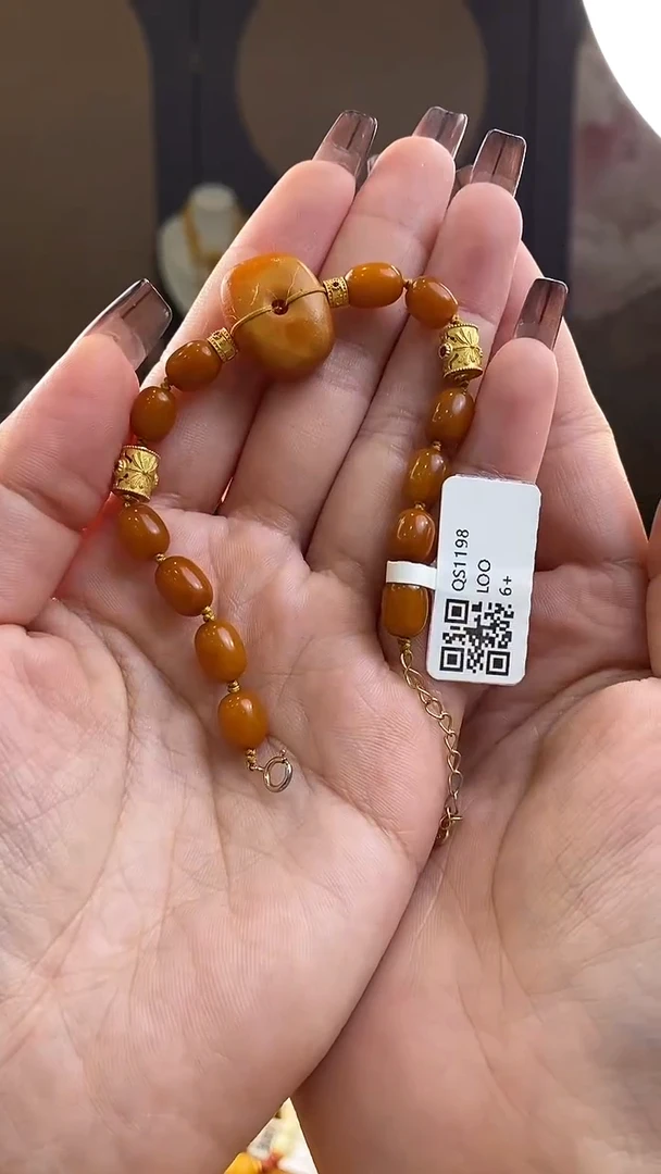 【闪购商品】蜜蜡颈饰未镶嵌QS1198琥珀蜜蜡