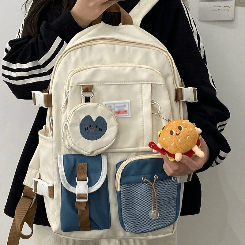 【清仓】新款简约百搭双肩包韩国日系ins高中学生书包女生大容