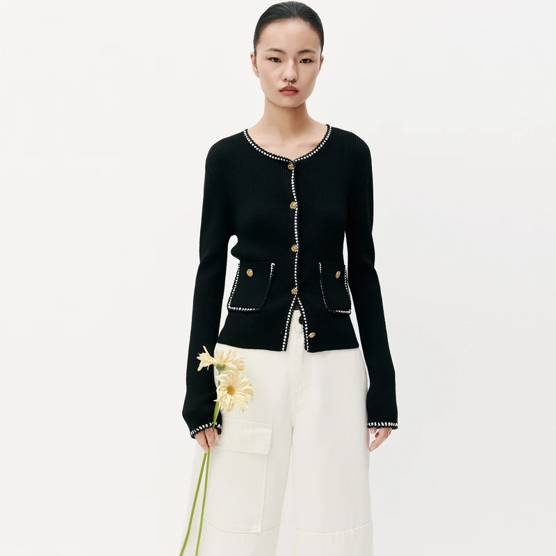 【金拐子专属】edition小香风手工钩边针织衫#EBC3CAR019