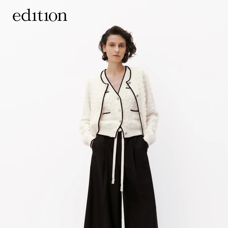 edition针织小香风开衫时尚两件套风感波粒#EBC3CART11