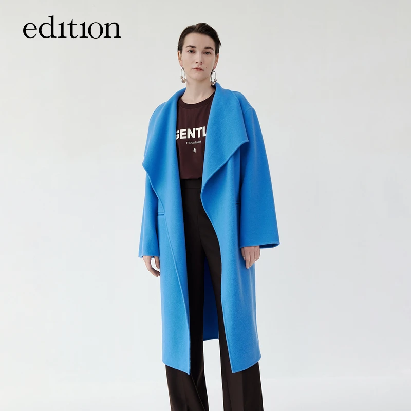【商场同款】edition双面呢大衣女美丽诺外套#EBB4OVC010