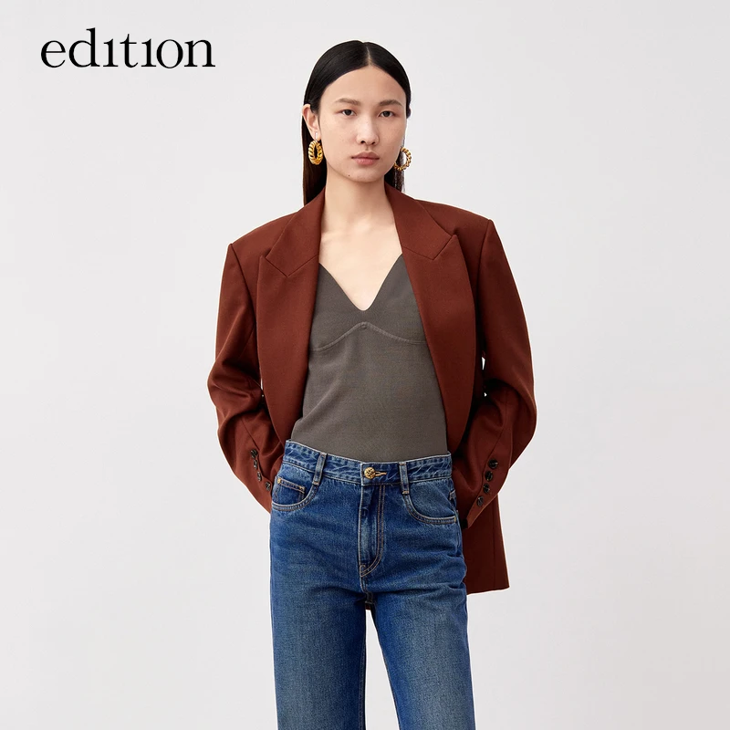 【金拐子专属】edition毛织吊带简约修身V领背心#EBB3VET005