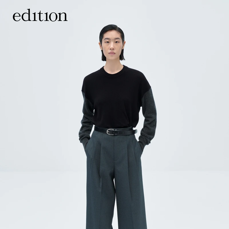 【商场同款】edition解构扭结羊绒绵羊毛衫女#EBC4SWT025