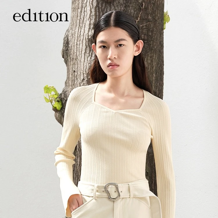 edition修身针织上衣款小众异型领#EBB1SWTT01