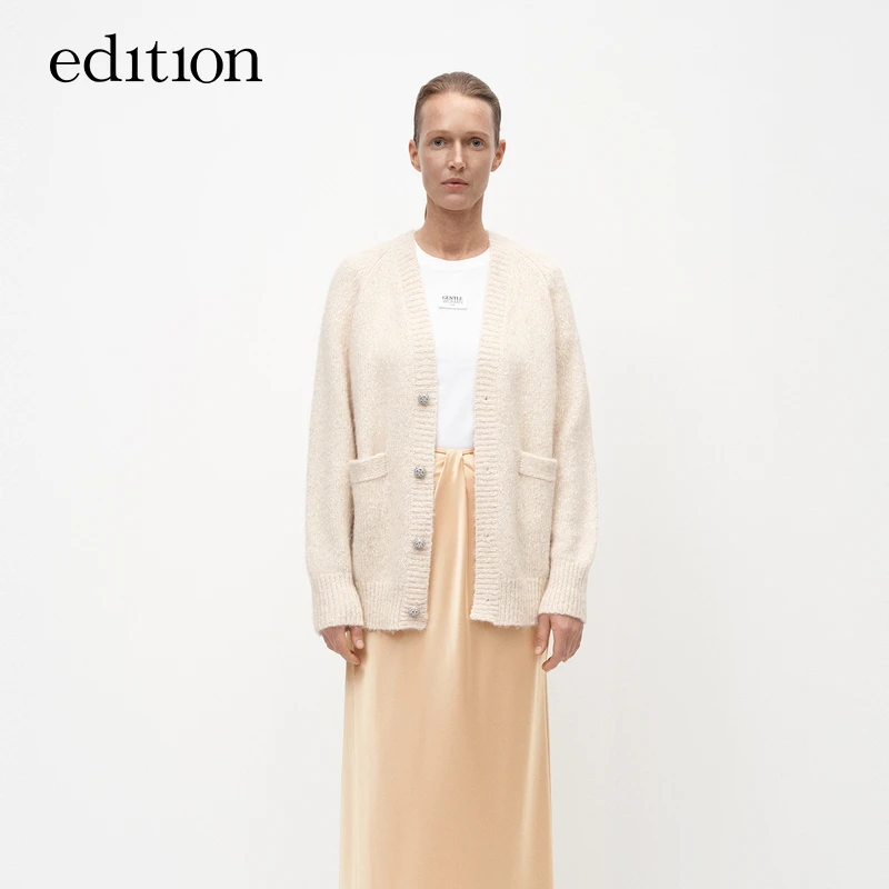 【赵老板专属】edition软糯感时尚羊驼毛毛衣开衫#EBC3CAR034