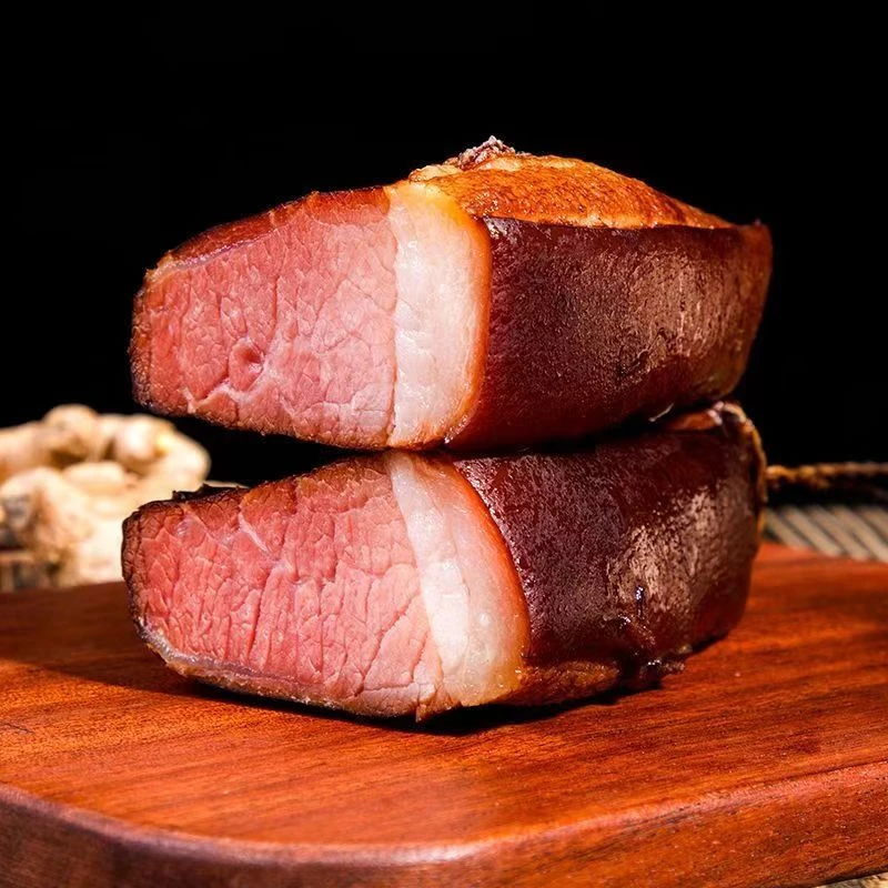 湖南茶树烟熏前腿腊肉