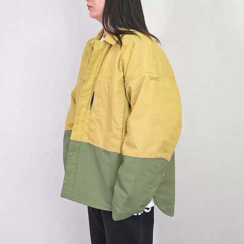 VANS范斯春季男子翻领运动休闲上衣拼色时尚薄棉夹克VN000H2J5QJ