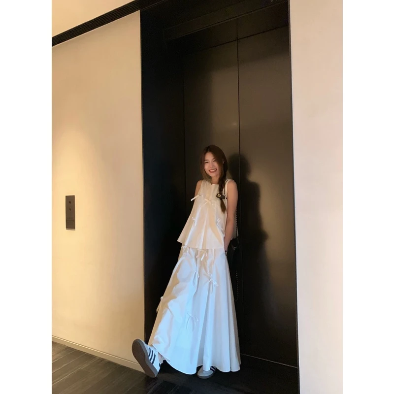 小君君布兰妮 卢森堡少女 CDG女孩叠穿feu蝴蝶结背心/伞裙套装