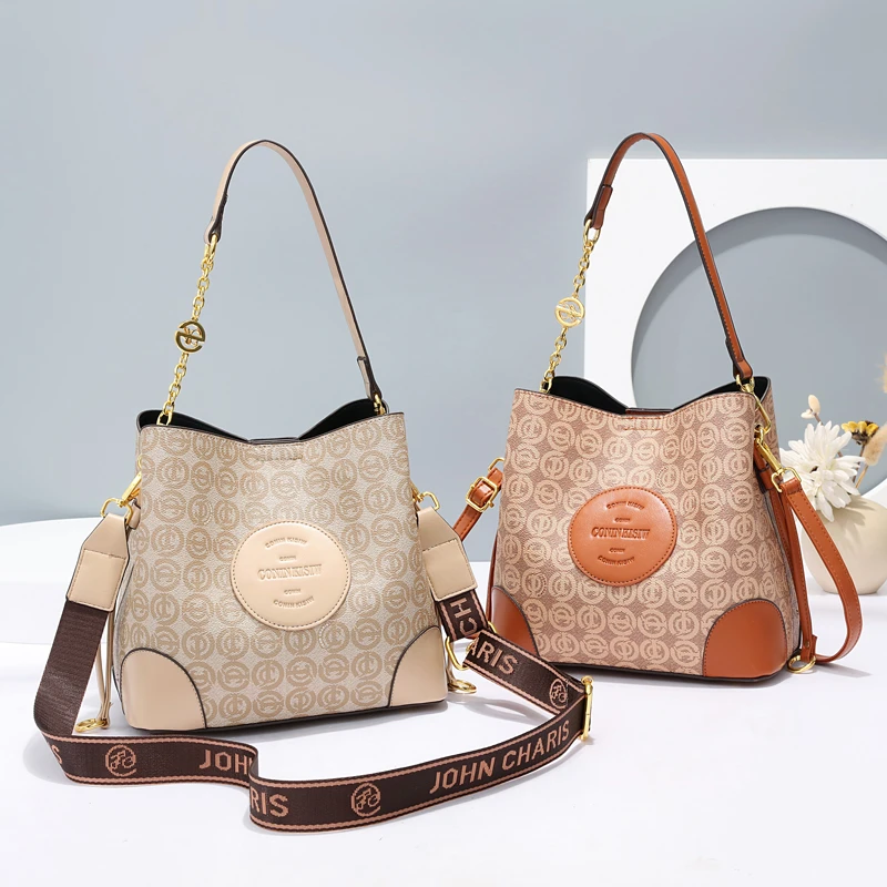 2025新款时尚女士网红水桶包百搭潮流单肩斜挎包