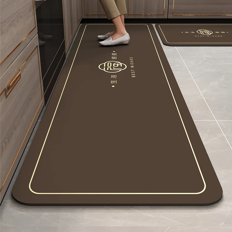 硅藻泥厨房地垫防滑防油可擦免洗吸水吸油脚垫子耐脏防水专用地毯