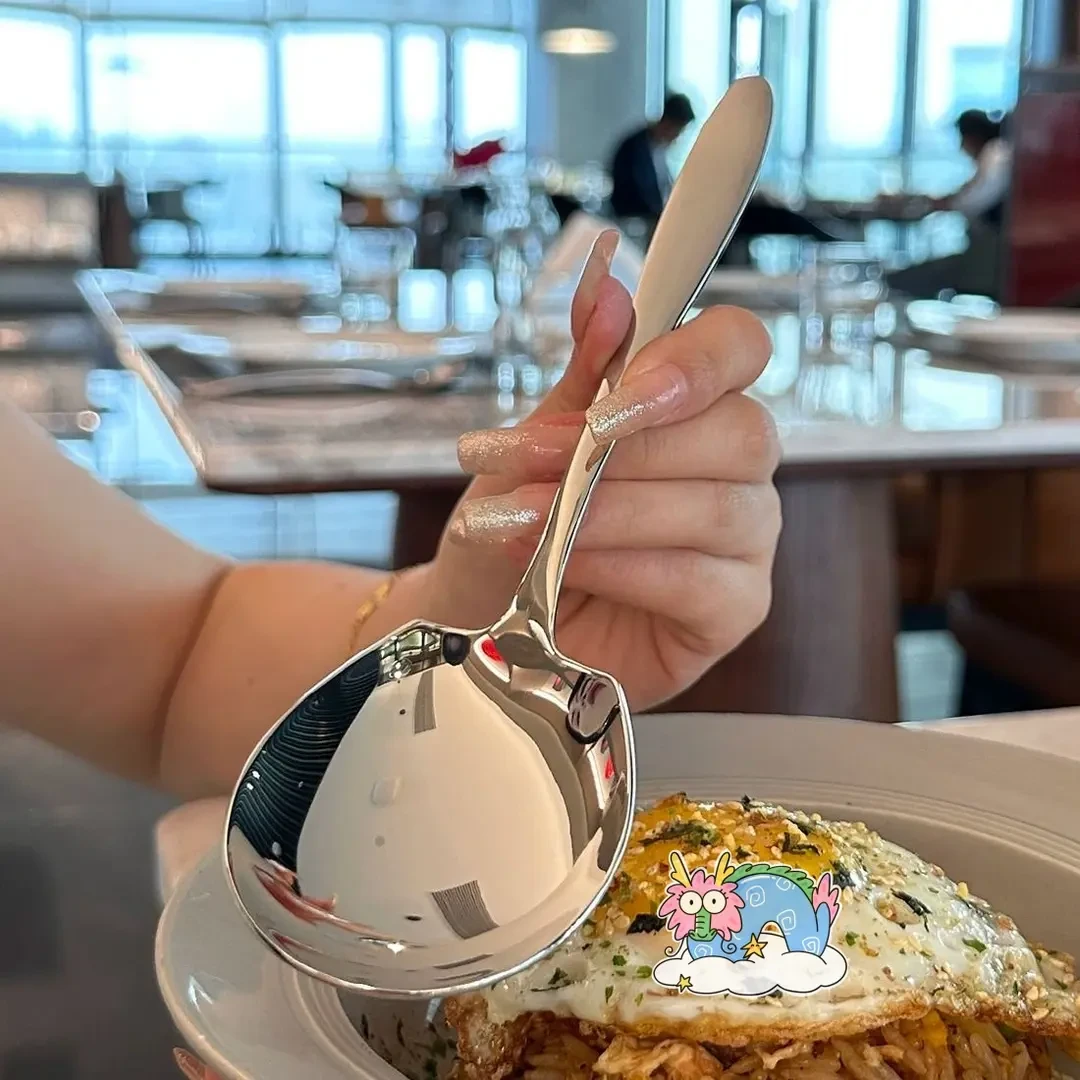 【出德国】升级款【贵族验】吃饭大勺钢勺圆勺分汤勺分餐勺公用勺自助