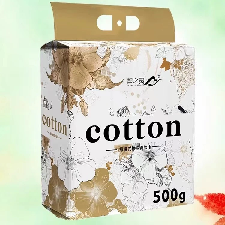 500g家庭装洗脸巾悬挂抽取式一次性棉柔巾加厚加大擦脸巾
