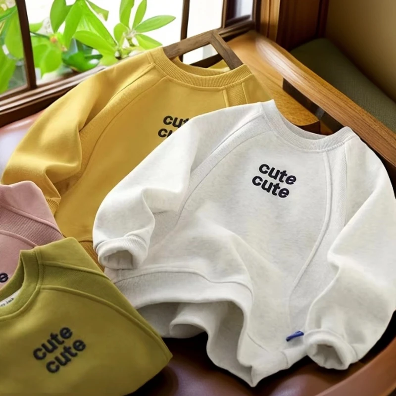 春秋款男童女童卫衣儿童长袖休闲打底宝宝圆领韩版宽松百搭洋气
