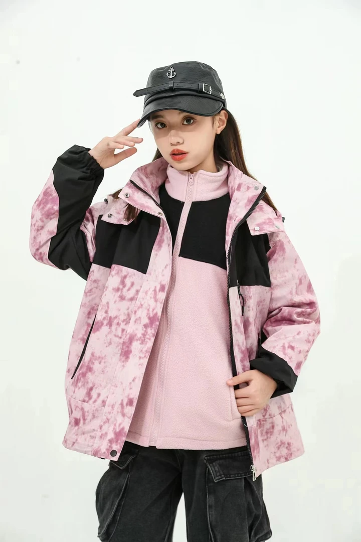 女童派克服冬装保暖连帽外套洋气2024年新款儿童户外服