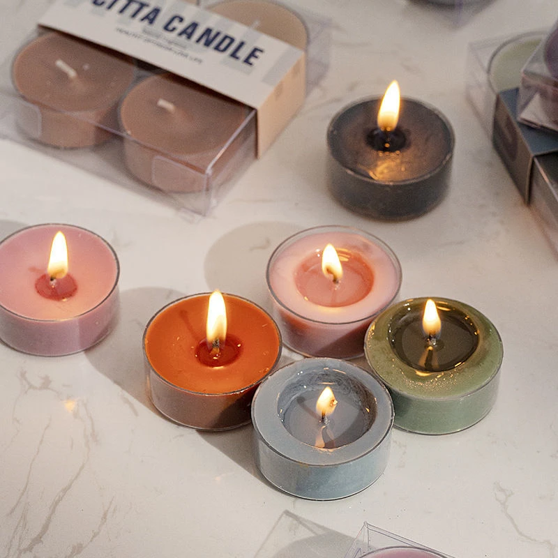 香薰蜡烛大豆蜡煮茶蜡烛酒店生日求婚浪漫表白小蜡烛无烟小茶蜡