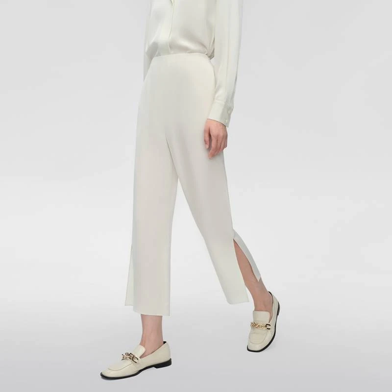 OVV春夏新款女装九分开衩宽松直筒西裤GTXFJ14006A