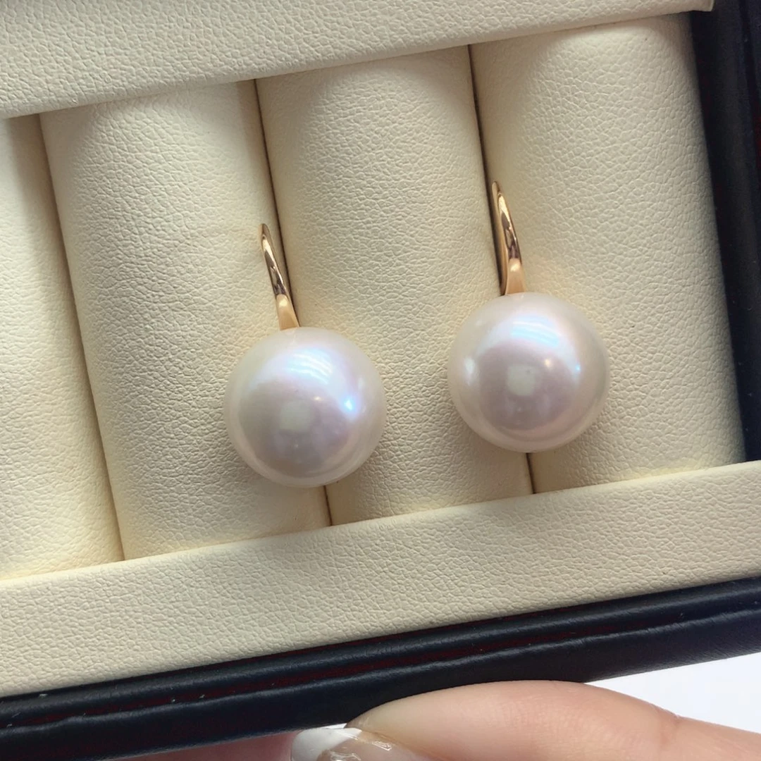 淡水珍珠耳饰银S925镶嵌