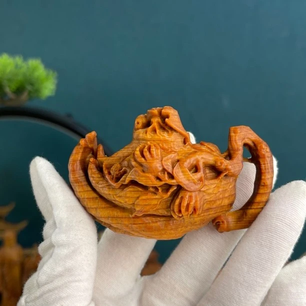 崖柏木雕陈化料佛手把把壶手把件把玩件工艺品摆件