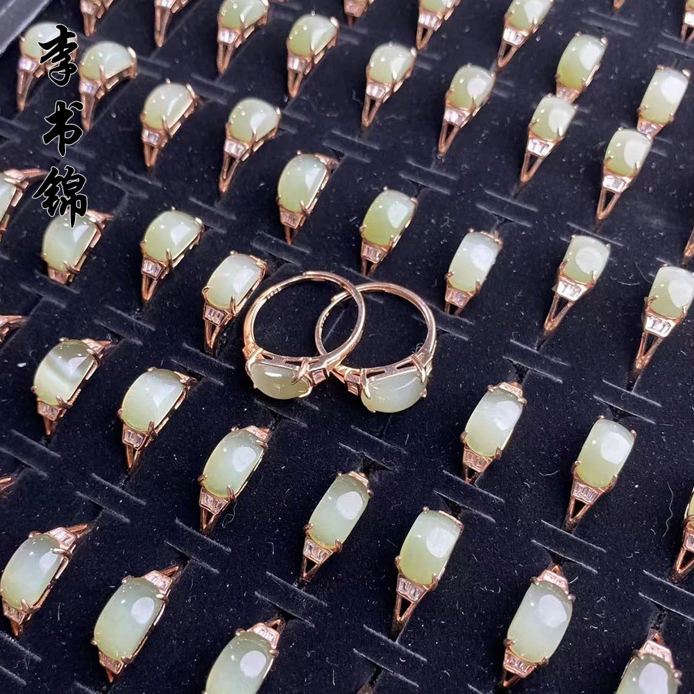 李书锦保真和田玉戒指方型 BY A9151100 单个 多样性发货