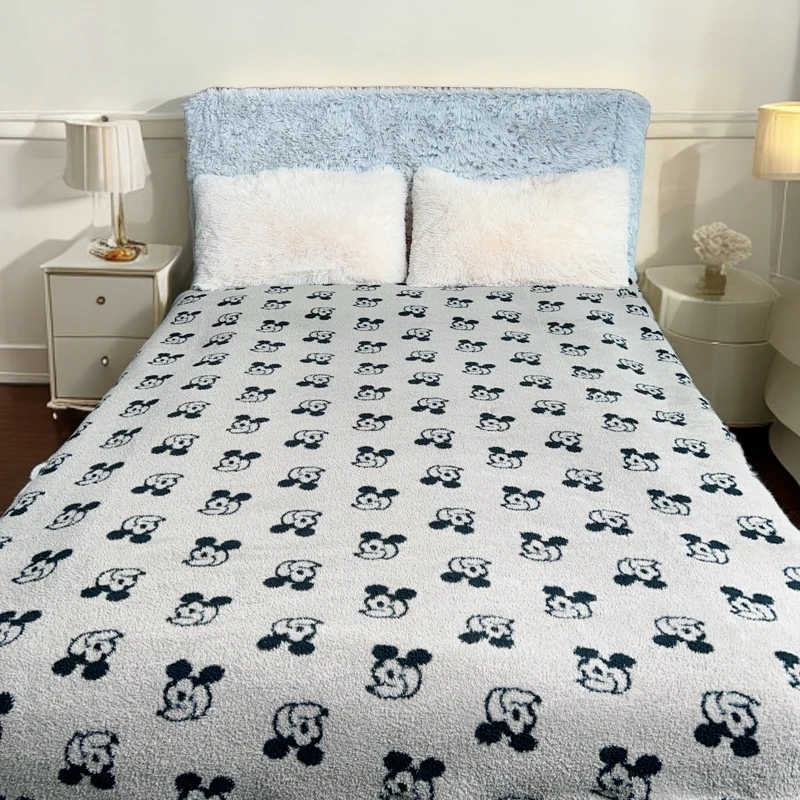 【浅咖卡通毯】180*200加厚毛毯休闲毯双面绒午睡毯绒床单多功能
