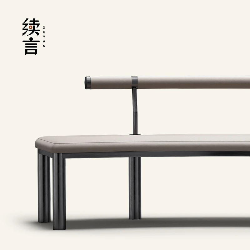 续言 网红椅子意式简约长条凳子靠背椅别墅客厅设计师沙发椅