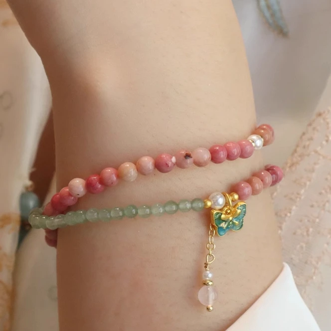 【直播间同款】010-NX-4113新中式红纹貔貅星月菩提橄榄多圈手串