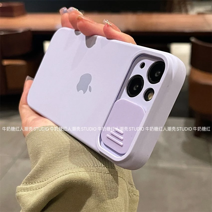 ins风推拉窗iPhone16手机壳适用苹果14/15promax全包防摔13硅胶软