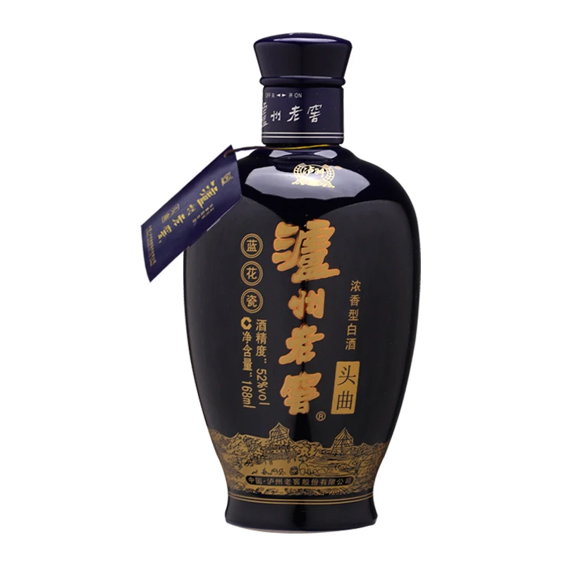 泸州老窖蓝花瓷 头曲 浓香型 白酒52度168ml D