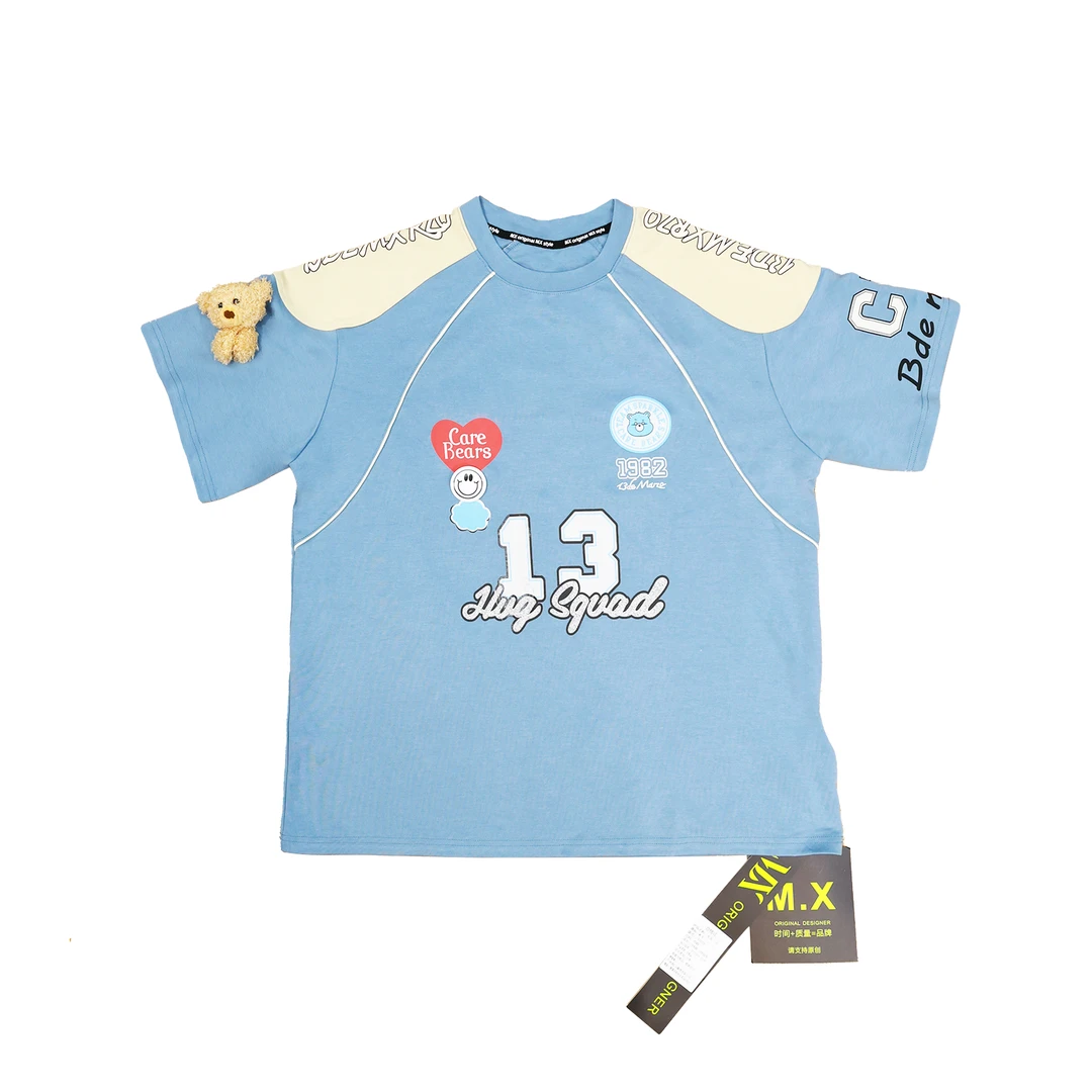 二龙欧货女装【MX潮牌】玩具小熊卡通休闲夏季趣味印花短袖62018