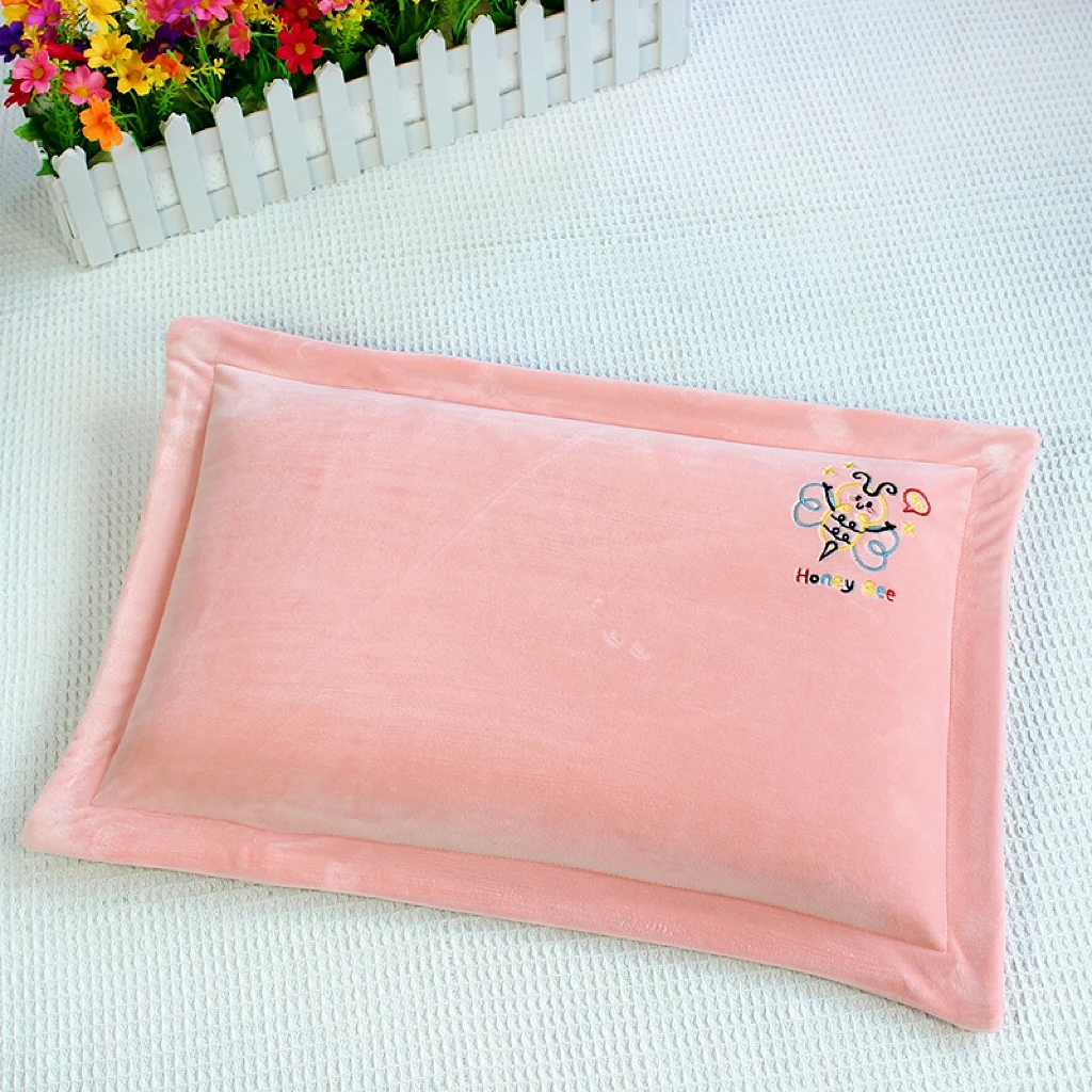 牛奶绒枕套秋冬宝宝绒枕头套30*50cm儿童幼儿园保暖枕芯套40*60cm