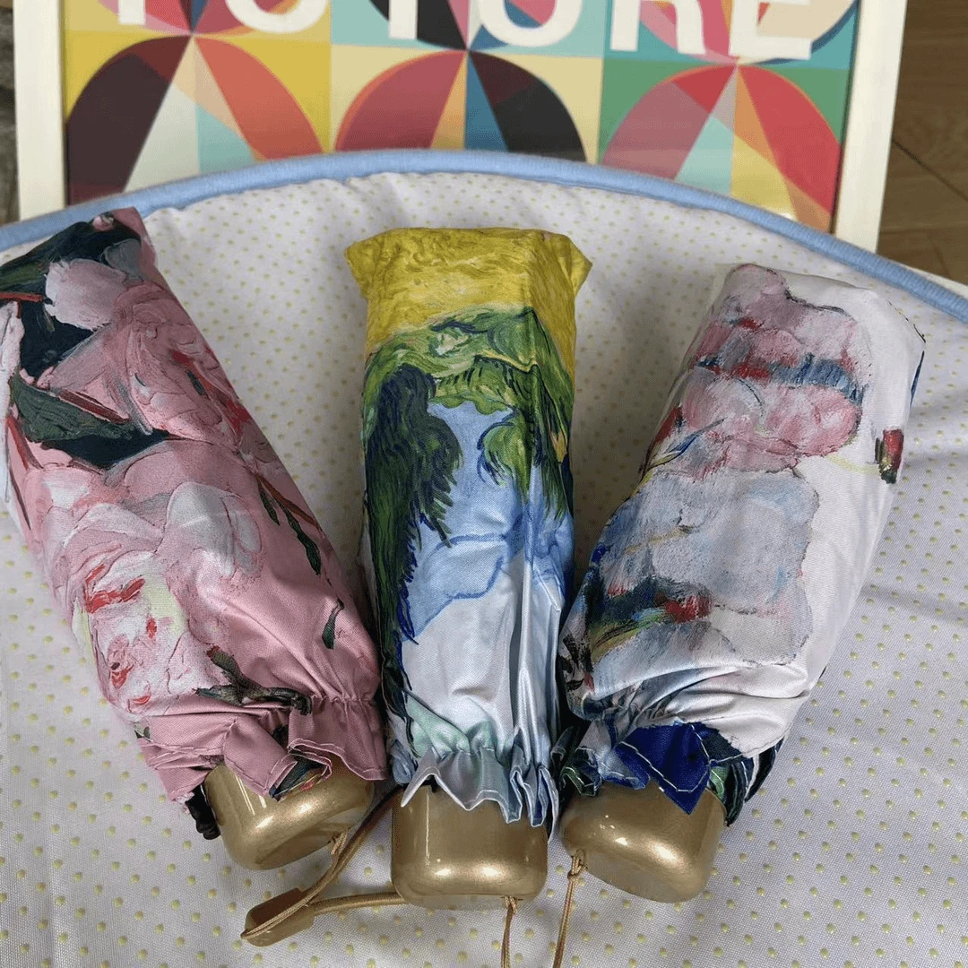 夏季必备晴雨两用时尚花卉五折伞