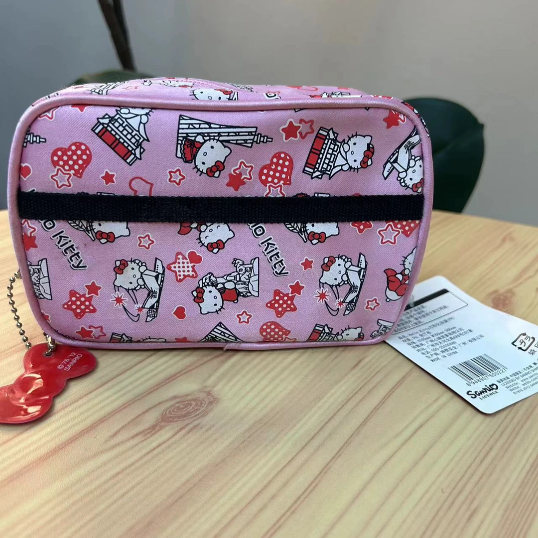 微瑕！介意勿拍 新款休闲女士卡通kitty猫潮流印花拉链手拿包