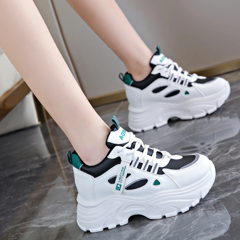 增高8公分内增高老爹鞋女秋季新款韩版厚底百搭松糕休闲运动鞋潮