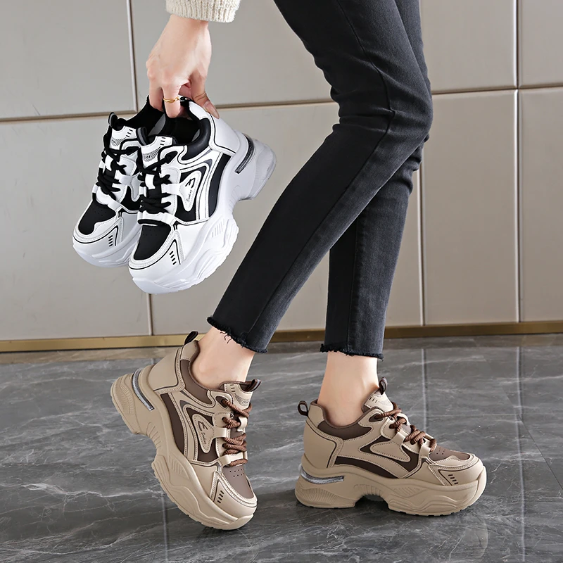 增高8公分内增高老爹鞋女春季厚底韩版百搭显瘦松糕休闲运动鞋潮