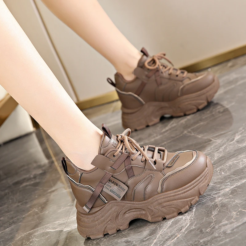 增高8公分内增高老爹鞋女秋冬新款厚底美拉德运动休闲鞋单鞋潮