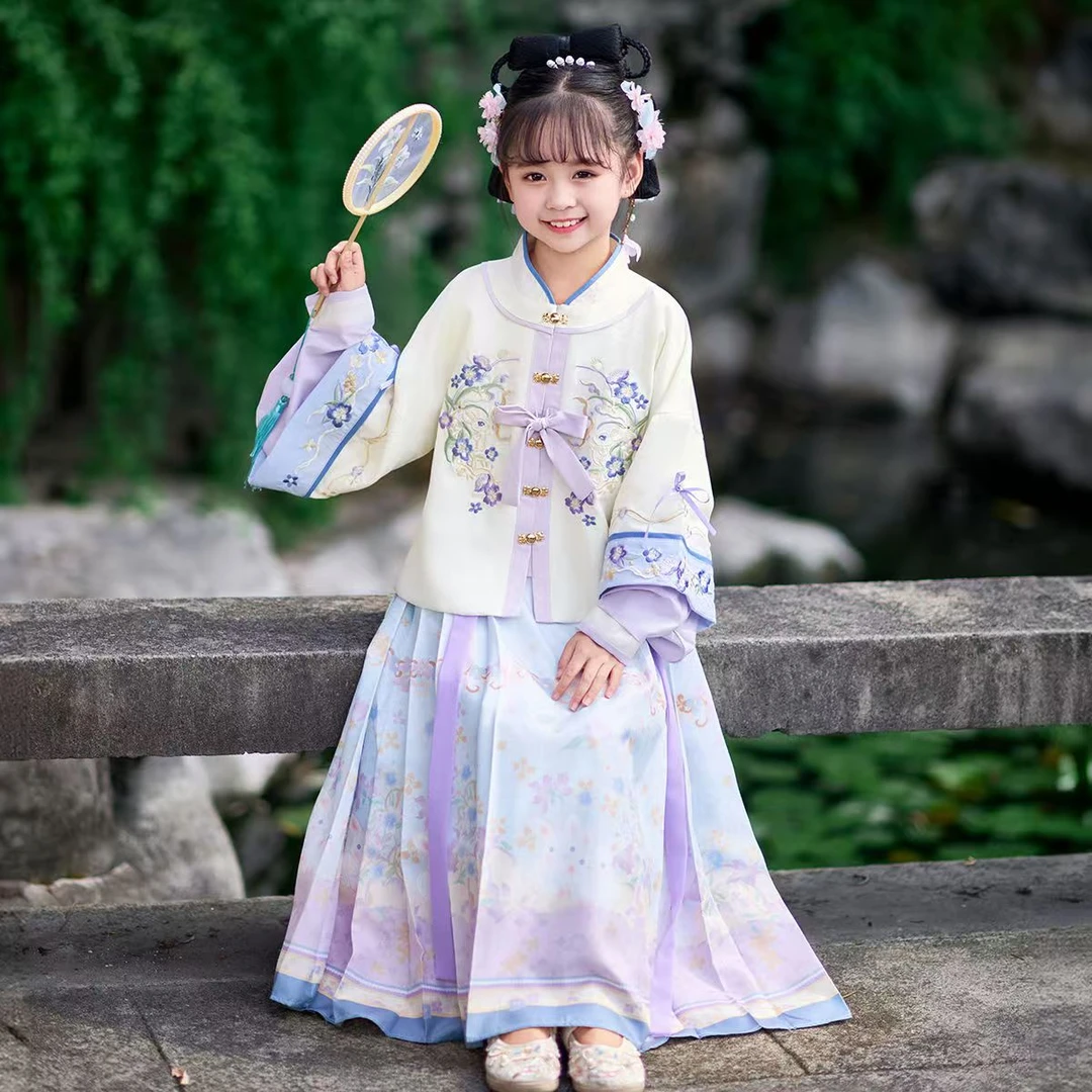 【断码孤品】汉服儿童超仙公主裙春秋女童套装-拍下默认接受微瑕