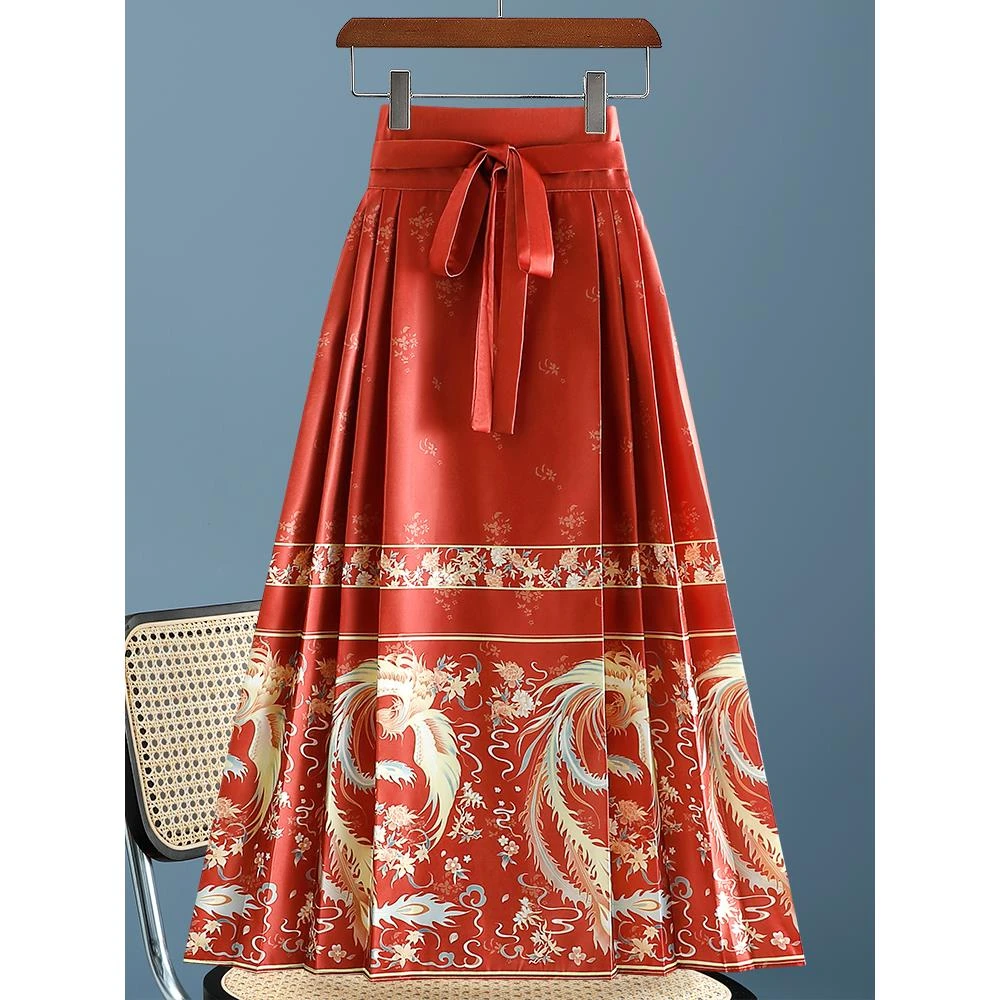 2025龙年新年汉服马面裙女春夏新款过年战袍新中式国风红色拜年服