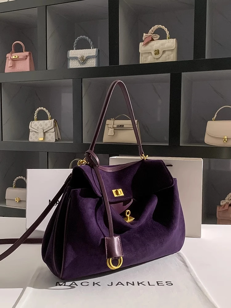 MACK JANKLES小众设计简约大容量磨砂托特包女2024新款斜挎单肩包