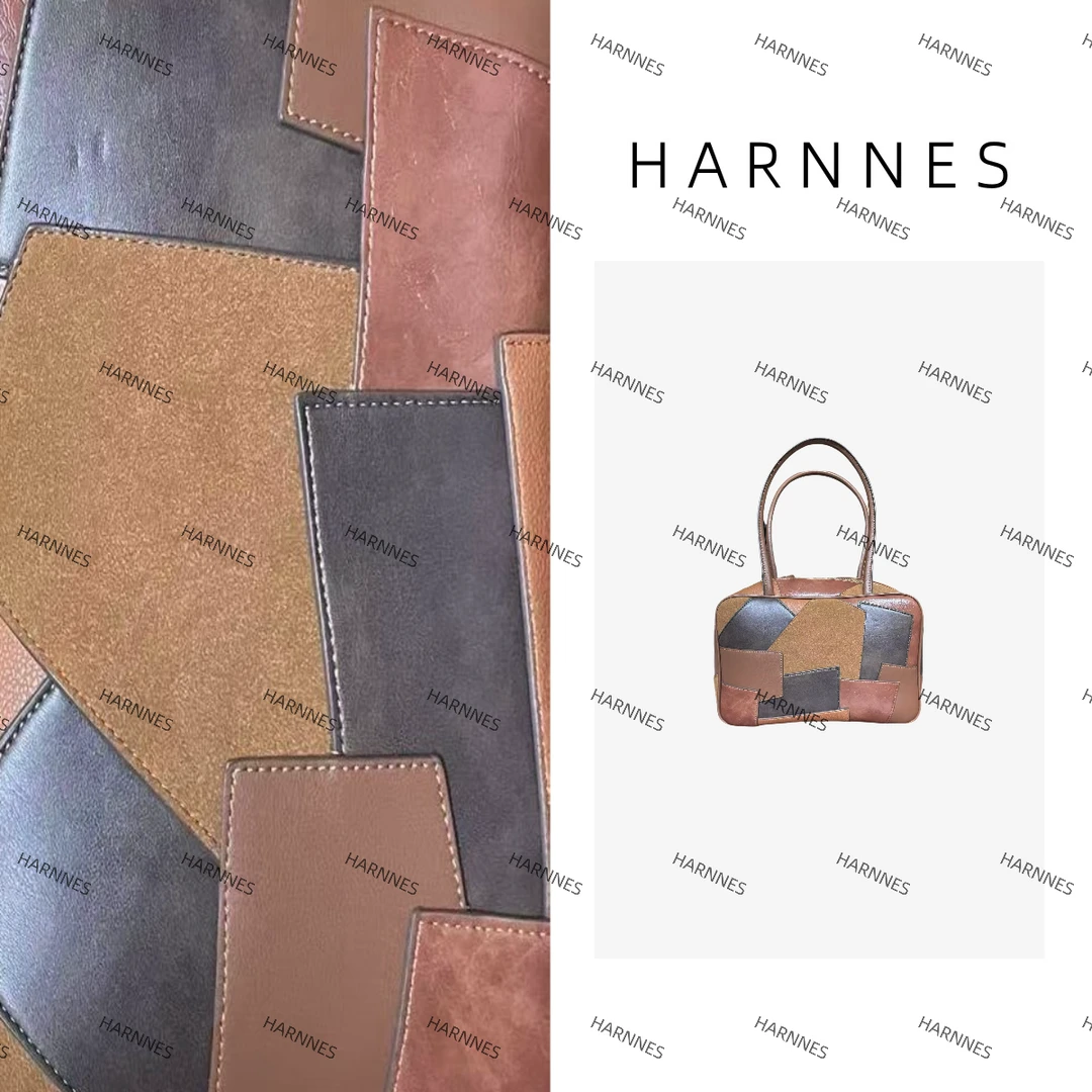 HARNNES  高定腋下斜挎女包 保龄球 经典款 A216L 几何图案