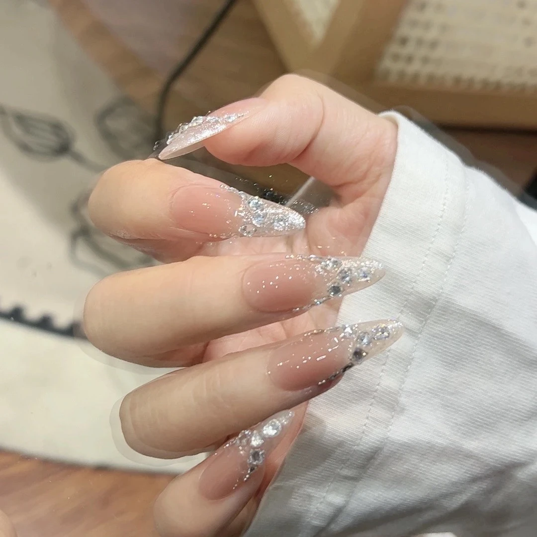 【游乐园】纯手工可拆卸穿戴甲10片高级气质显白美甲