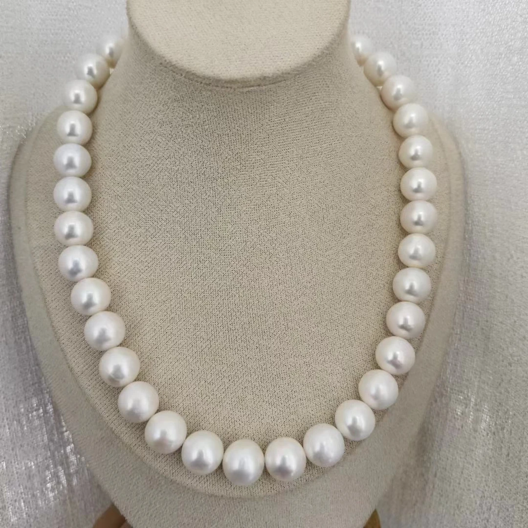 满福润11+淡水无核珍珠项链稀有大龙珠强光经典大点位气质白色