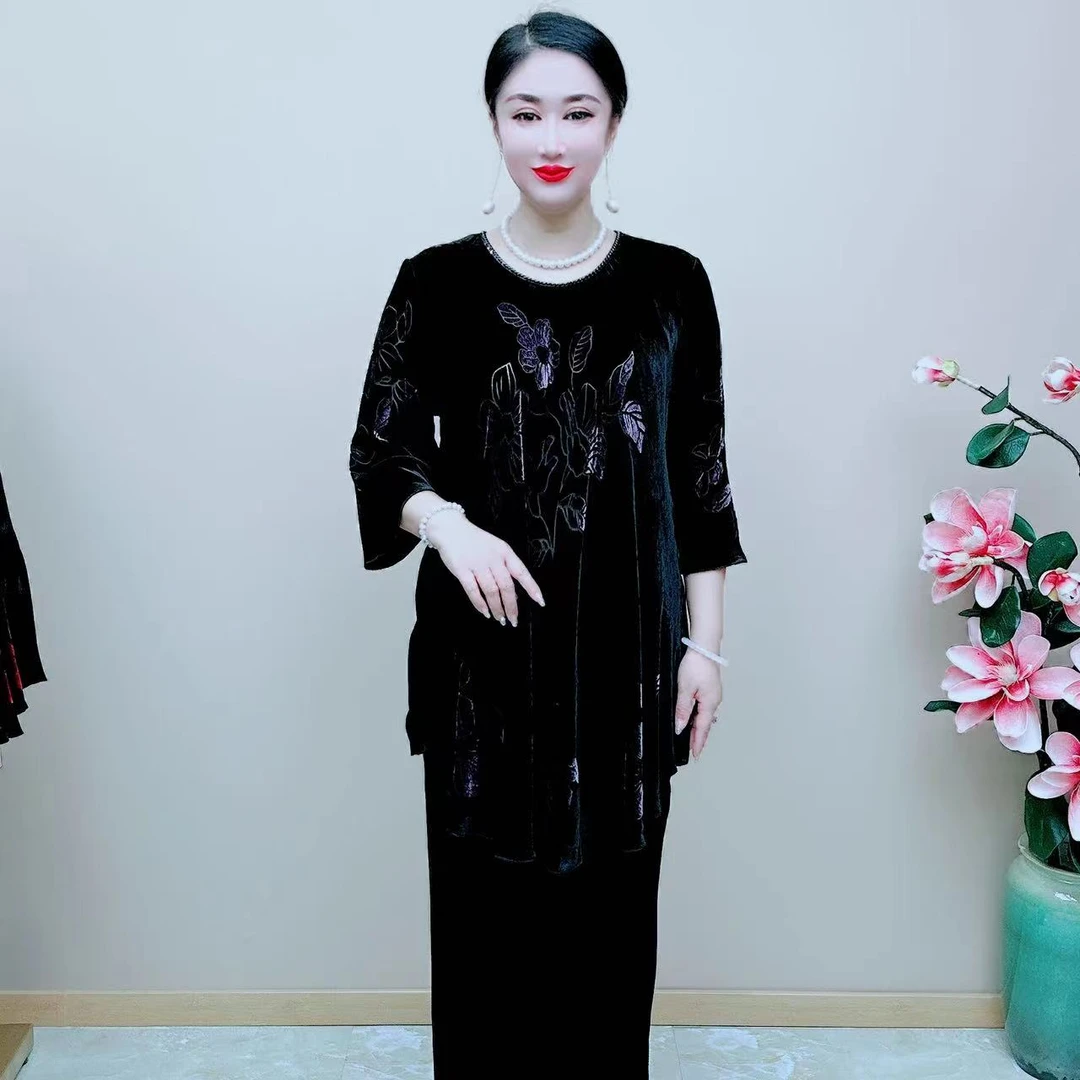 桑蚕丝新款时尚显瘦气质款洋气大衫042