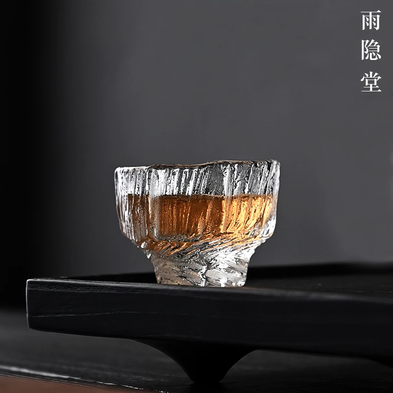 多艺原矿水晶手工主人杯中国方圆家用耐热茶杯纯手工高档品茗杯